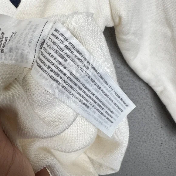 Abercrombie Sweatshirt Womens M Cream New‎ York Balloon Sleeve Crewneck Preppy - Picture 6 of 10